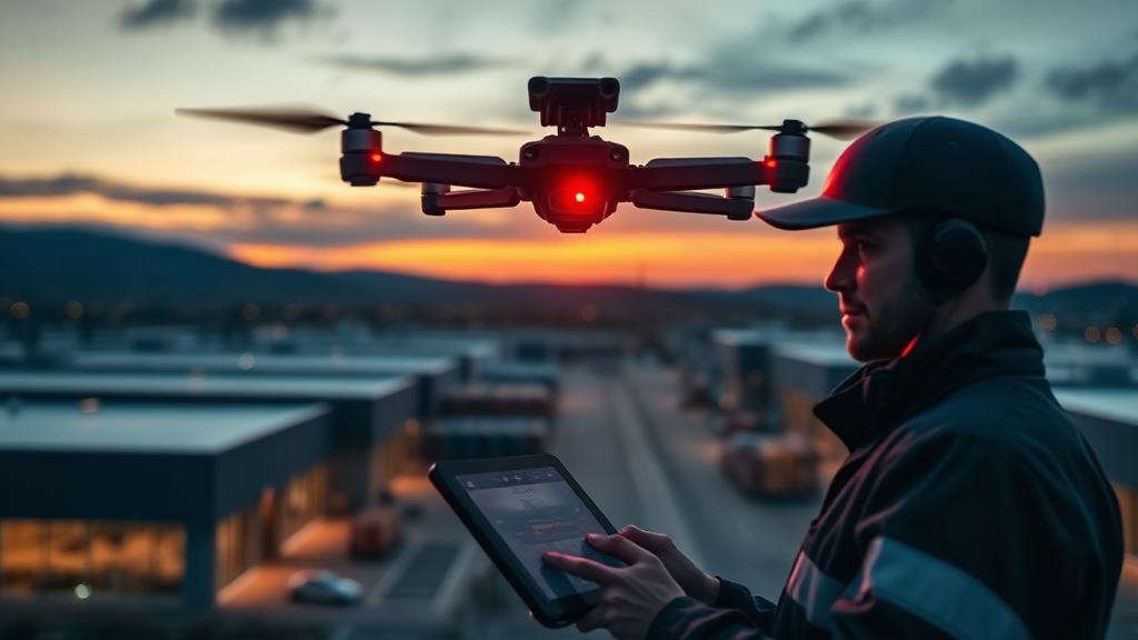 Drones en seguridad privada en Chile: vigilancia aérea para plantas, bodegas y grandes recintos